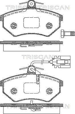 Triscan Bremsbelagsatz, Scheibenbremse [Hersteller-Nr. 811029976] für Audi, VW