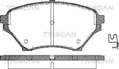 Triscan Bremsbelagsatz, Scheibenbremse [Hersteller-Nr. 811050019] für Mazda