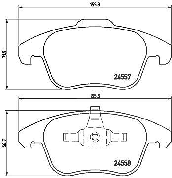 Brembo Bremsbelagsatz, Scheibenbremse [Hersteller-Nr. P61086] für Citroën, Opel, Ds, Vauxhall, Ds (capsa), Peugeot
