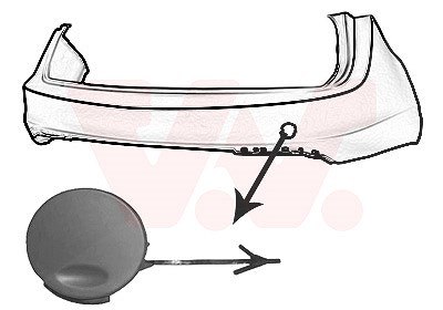 Van Wezel Klappe, Abschlepphaken [Hersteller-Nr. 3850558] für Opel