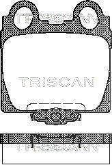 Triscan Bremsbelagsatz, Scheibenbremse [Hersteller-Nr. 811013042] für Toyota, Lexus