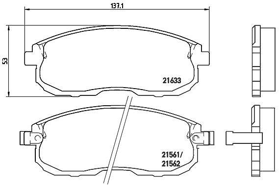 Brembo Bremsbelagsatz, Scheibenbremse [Hersteller-Nr. P56021] für Infiniti, Nissan
