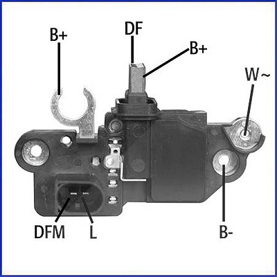 Hüco Generatorregler [Hersteller-Nr. 130570] für Fiat, Iveco, Renault, Peugeot, Citroën, Toyota, Audi, Ford, Mazda, Skoda, Seat, Volvo, Land Rover, Mi