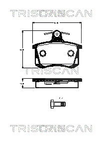Triscan Bremsbelagsatz, Scheibenbremse [Hersteller-Nr. 811029070] für Audi