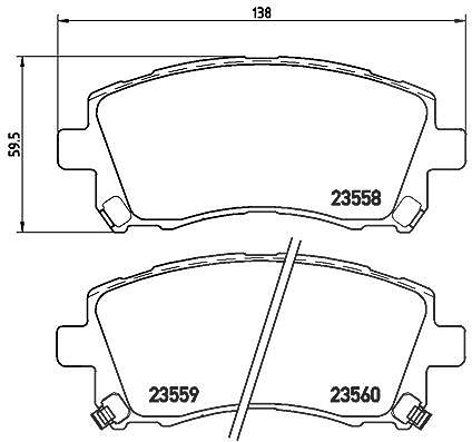 Brembo Bremsbelagsatz, Scheibenbremse [Hersteller-Nr. P78010] für Mitsubishi, Subaru