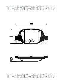Triscan Bremsbelagsatz, Scheibenbremse [Hersteller-Nr. 811015038] für Abarth, Lancia, Fiat