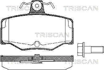 Triscan Bremsbelagsatz, Scheibenbremse [Hersteller-Nr. 811014938] für Nissan