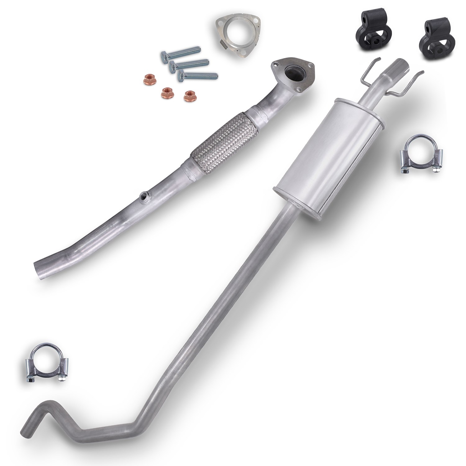 Imasaf Abgasrohr + Mittelschalldämpfer + Montagematerial [Hersteller-Nr. 40369773] für Opel