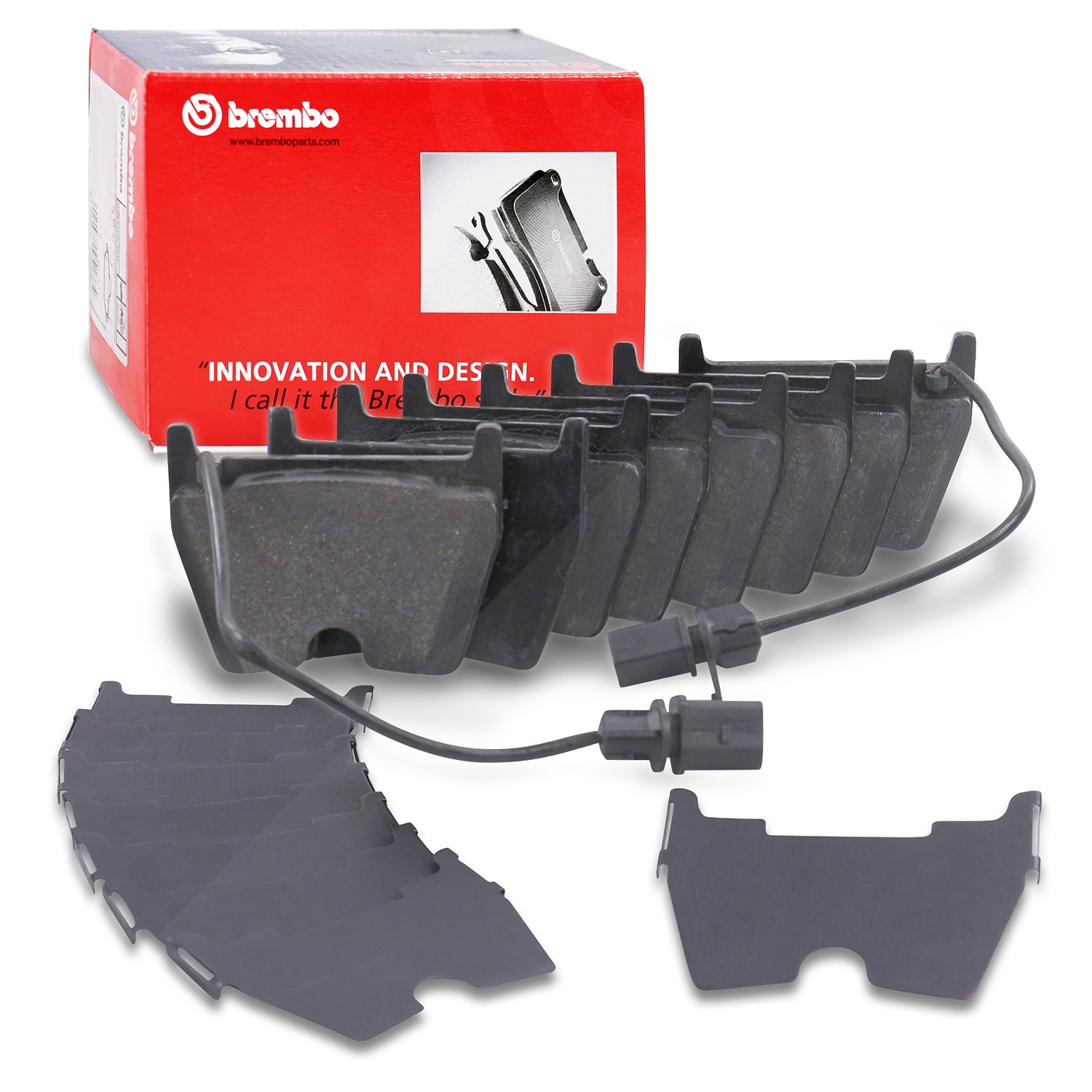 Brembo Bremsbelagsatz mit VWK Vorderachse [Hersteller-Nr. P85132] für Audi
