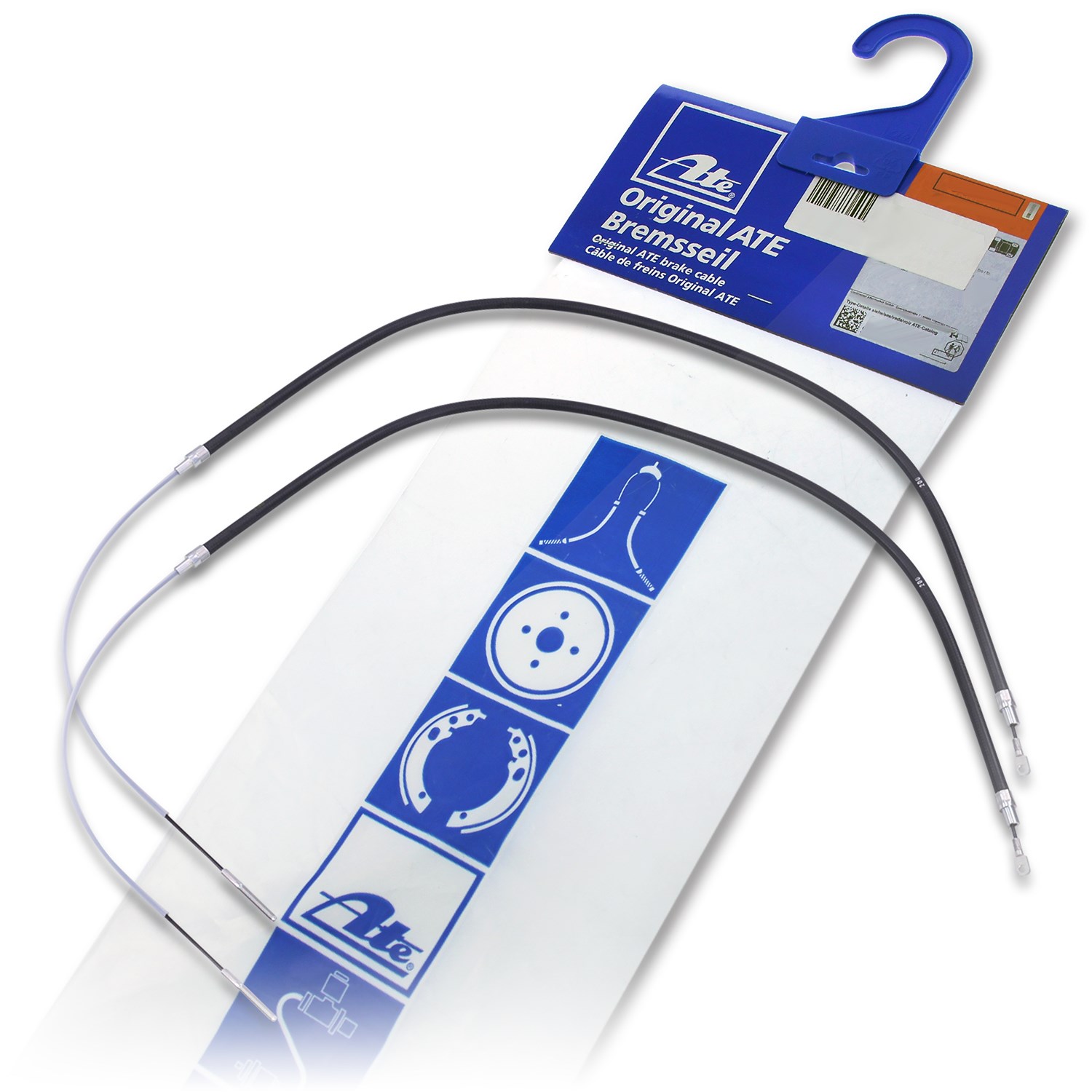 Ate 2x Handbremsseile für Scheibenbremse Hinten [Hersteller-Nr. 40371753] für BMW