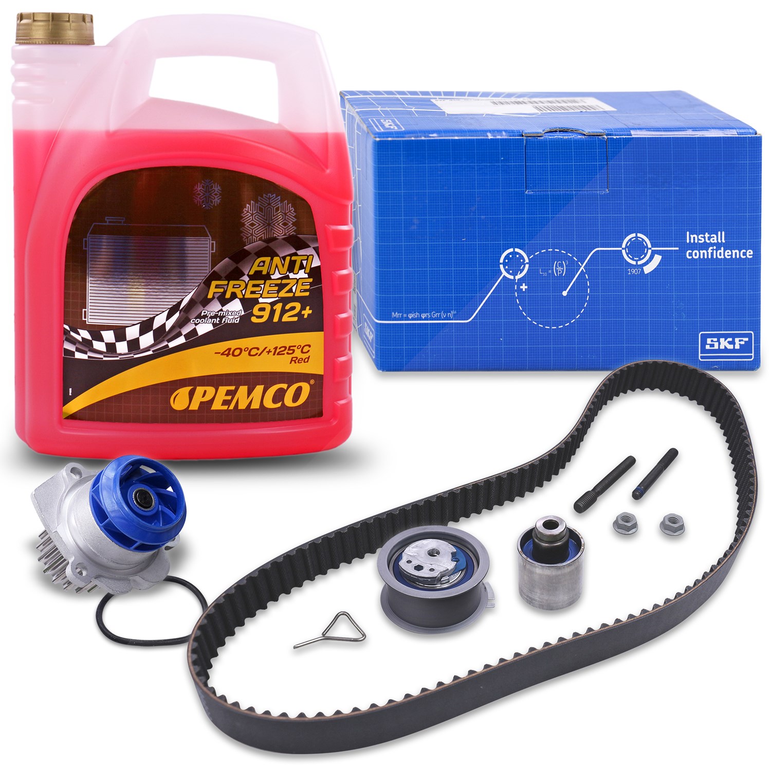 Skf Zahnriemensatz + Kühlerfrostschutz [Hersteller-Nr. 40372367] für Ford, Seat, Audi, Skoda, VW