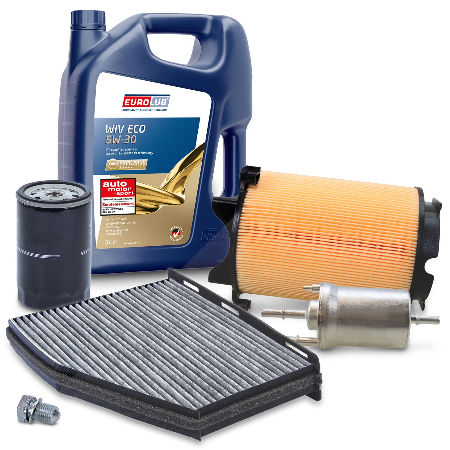 Bestprice Inspektionspaket Filtersatz SET B + EUROLUB [Hersteller-Nr. 10491165] für Audi, Seat
