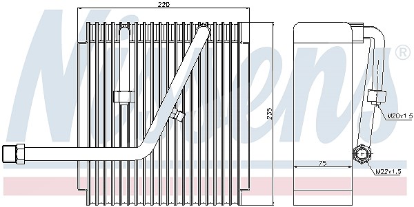 Nissens Verdampfer, Klimaanlage [Hersteller-Nr. 92147] für Opel