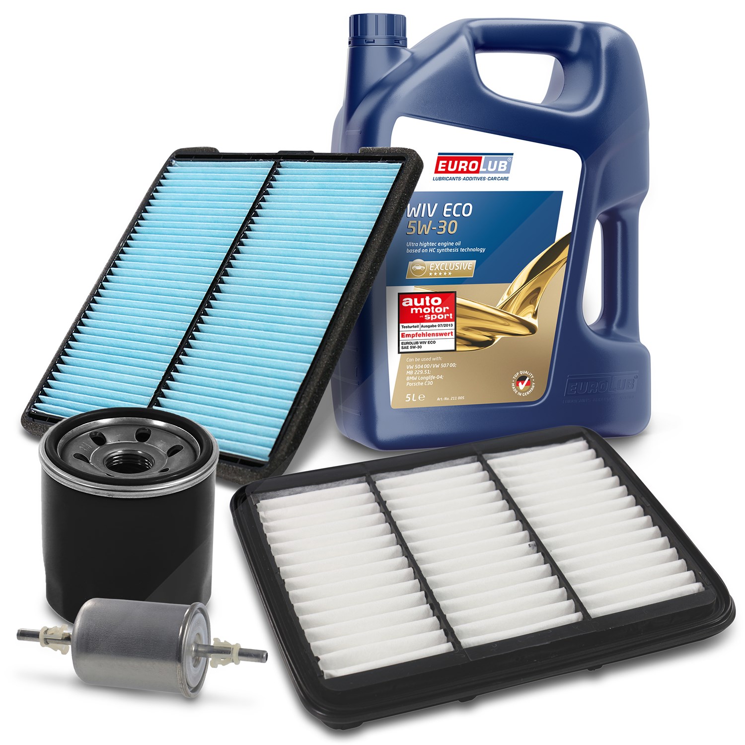 Bestprice Inspektionspaket Filtersatz SET B + 5l ÖL [Hersteller-Nr. 40207541] für Chevrolet