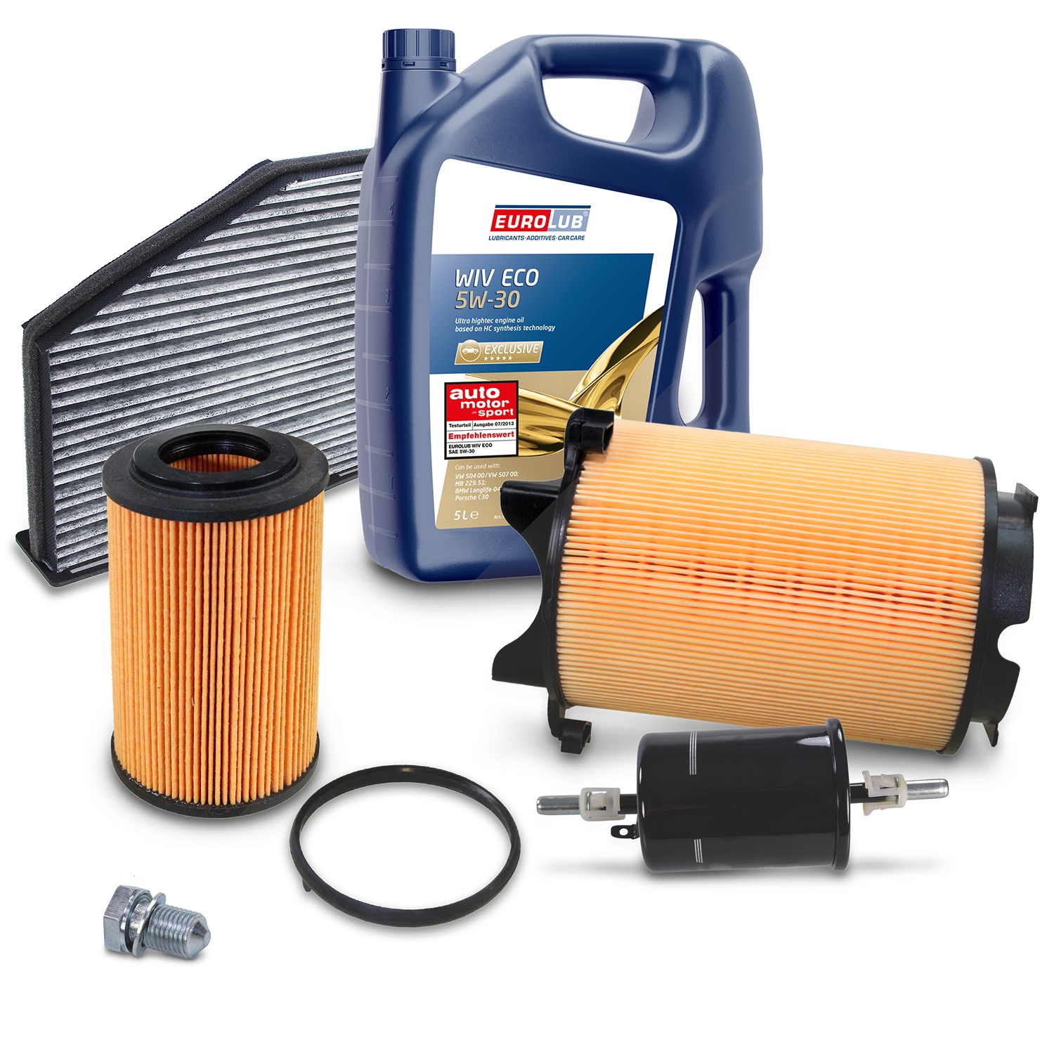 Bestprice Inspektionspaket Filtersatz SET B + 5l ÖL [Hersteller-Nr. 40207845] für VW, Audi