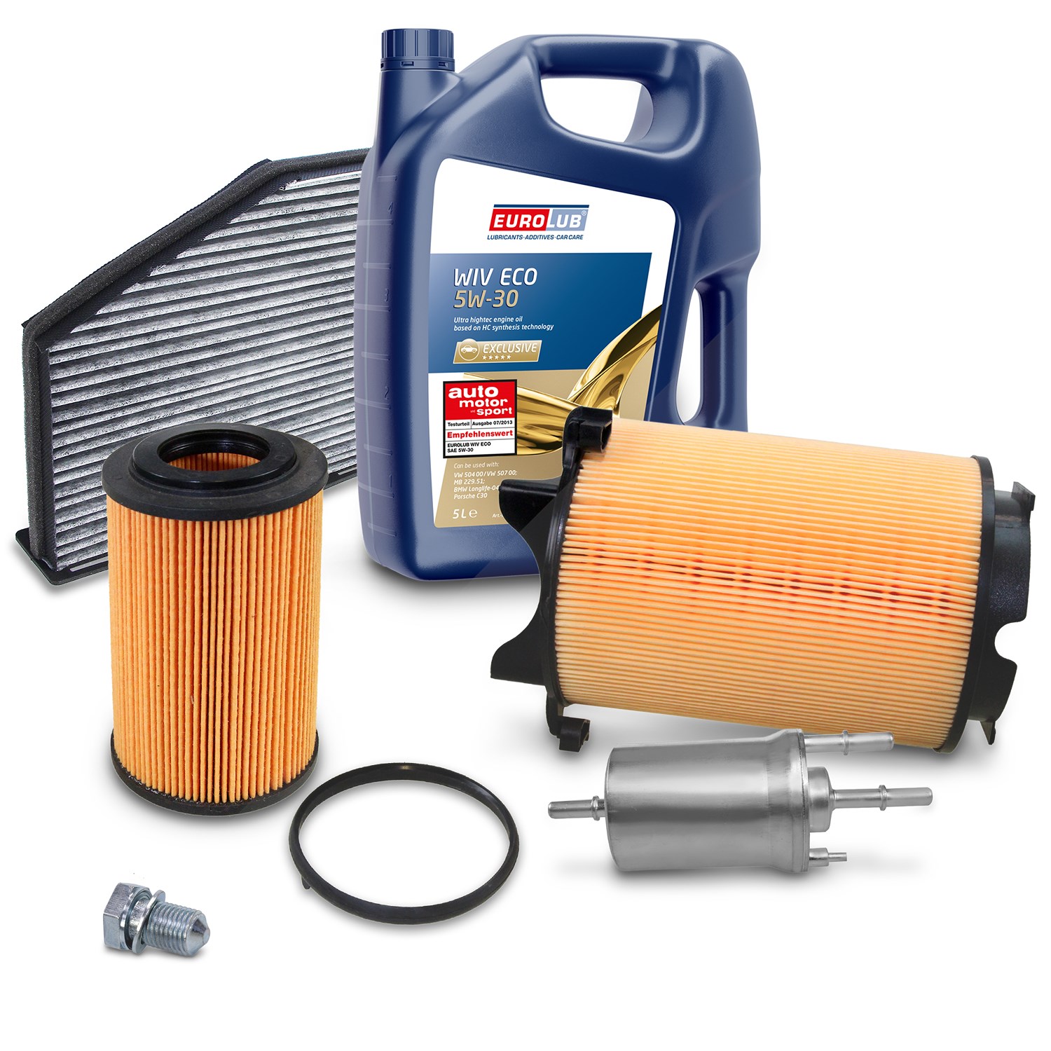 Bestprice Inspektionspaket Filtersatz SET B + 5l ÖL [Hersteller-Nr. 40207852] für Skoda, Seat, Audi, VW