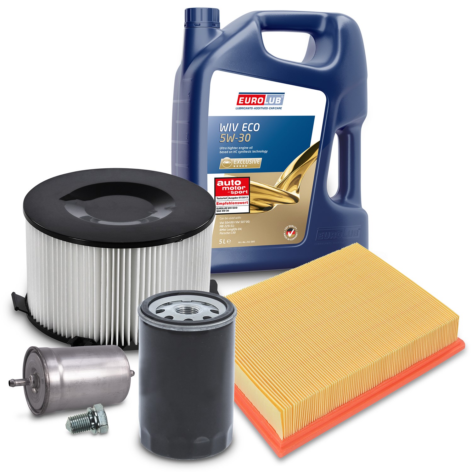 Bestprice Inspektionspaket Filtersatz SET B + 5l ÖL [Hersteller-Nr. 40207947] für VW
