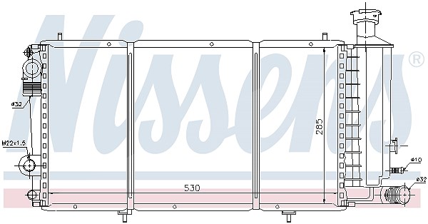 Nissens Kühler, Motorkühlung [Hersteller-Nr. 61357] für Citroën