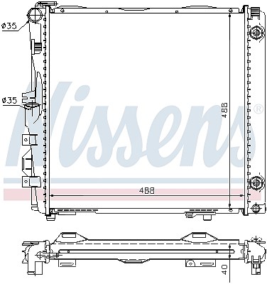 Nissens Kühler, Motorkühlung [Hersteller-Nr. 62682A] für Mercedes-Benz