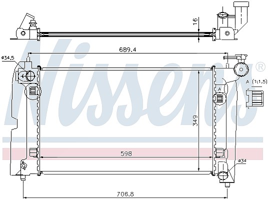 Nissens Kühler, Motorkühlung [Hersteller-Nr. 64646A] für Toyota