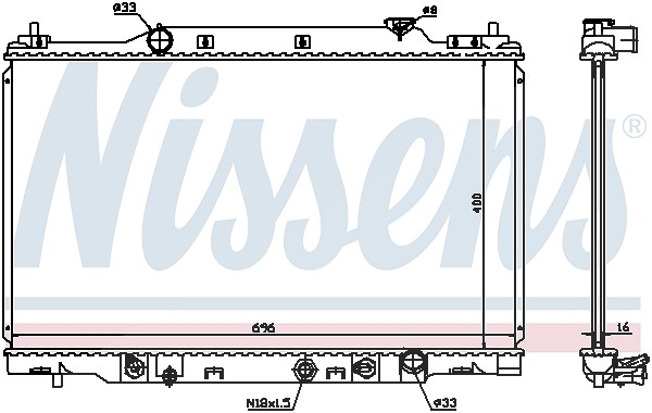 Nissens Kühler, Motorkühlung [Hersteller-Nr. 68104] für Honda