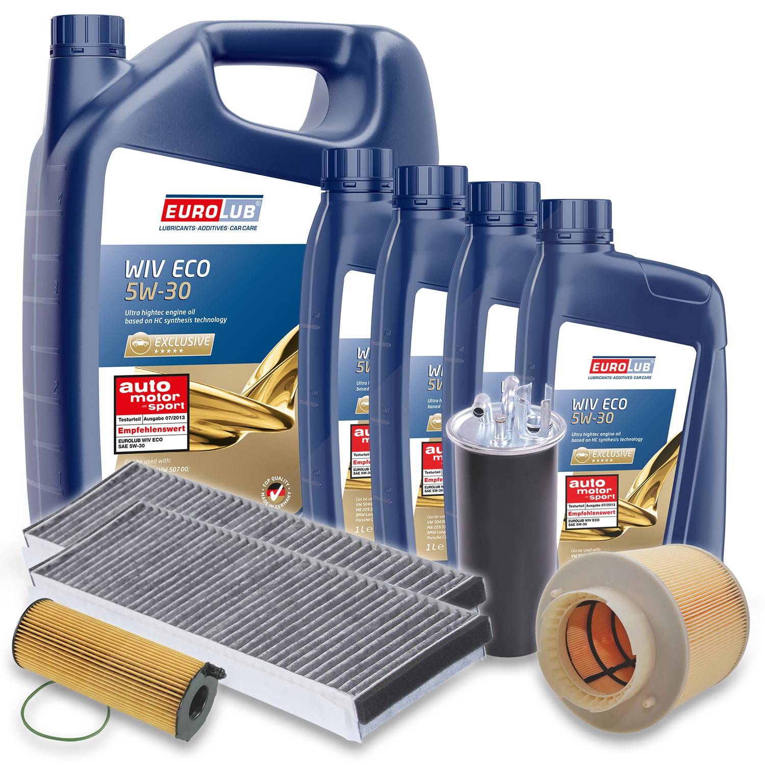 Bestprice Inspektionspaket Filtersatz SET B + 9l ÖL [Hersteller-Nr. 40197483] für Audi