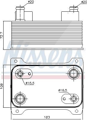 Nissens Ölkühler, Automatikgetriebe [Hersteller-Nr. 90747] für VW, Audi