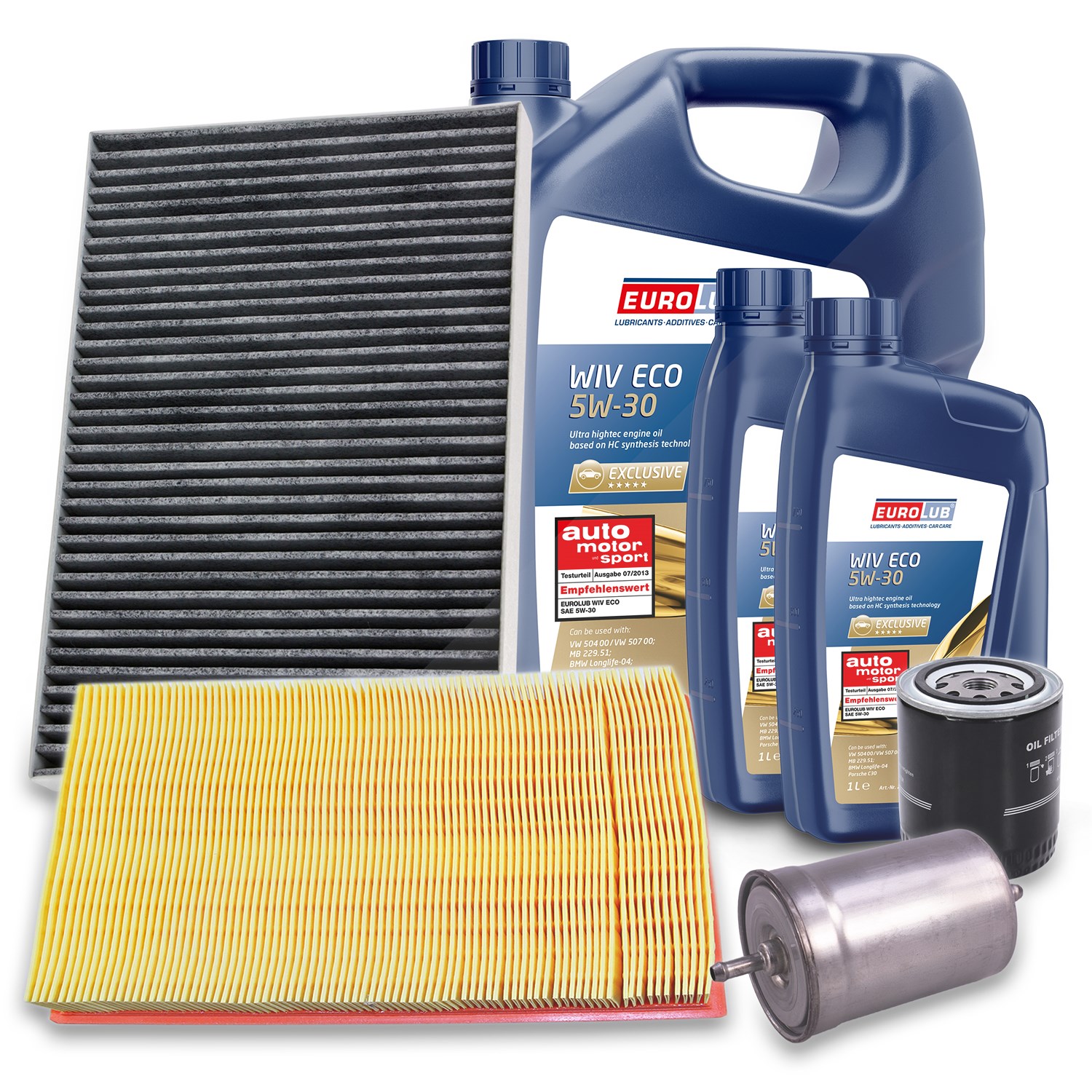 Bestprice Inspektionspaket Filtersatz SET B + 7l ÖL [Hersteller-Nr. 40197519] für Audi