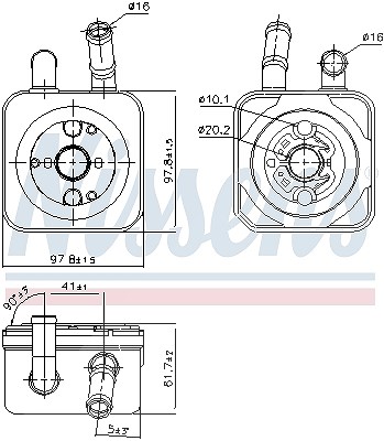 Nissens Ölkühler, Motoröl [Hersteller-Nr. 90853] für VW, Audi