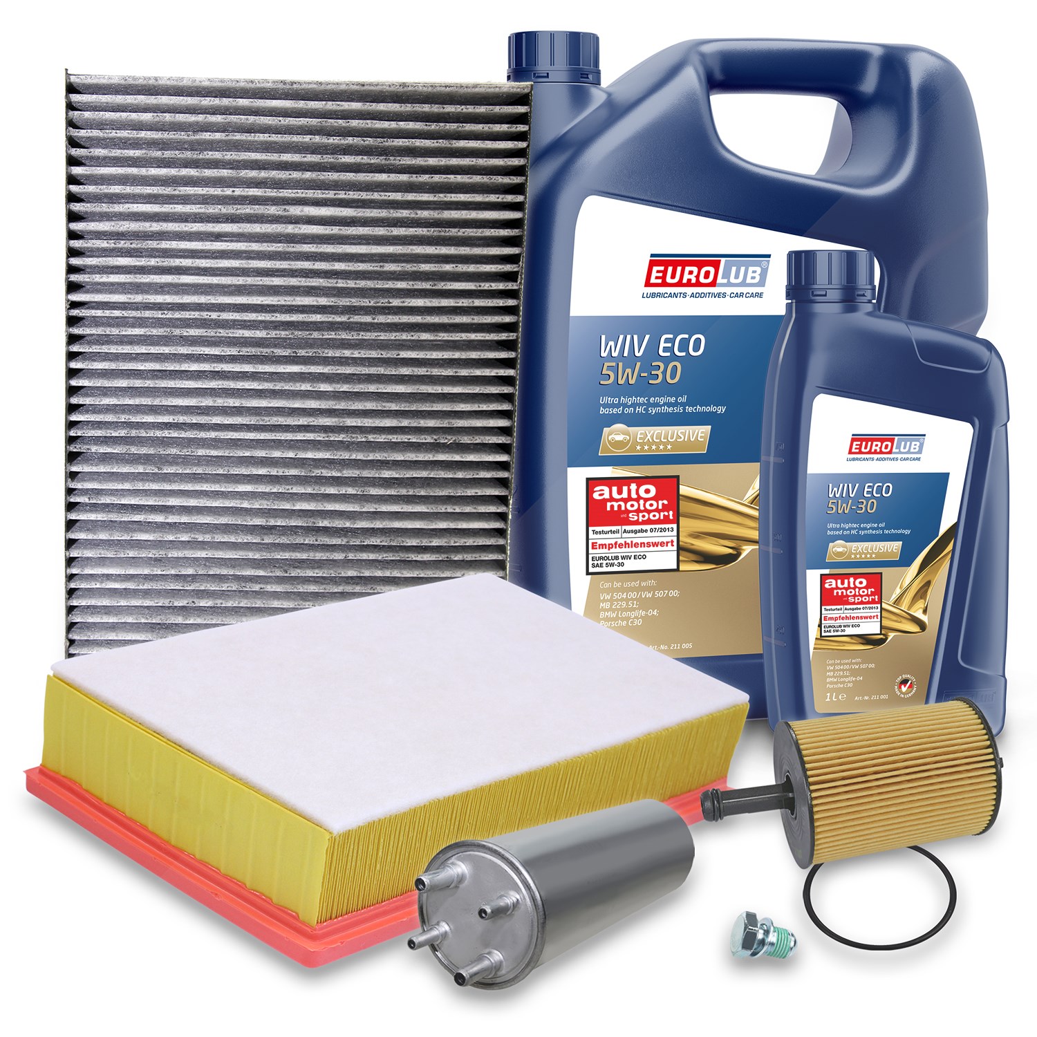 Bestprice Inspektionspaket Filtersatz SET B + 6l ÖL [Hersteller-Nr. 40197565] für VW