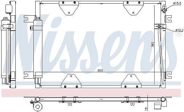 Nissens Kondensator, Klimaanlage [Hersteller-Nr. 940505] für Suzuki