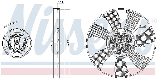 Nissens Kupplung, Kühlerlüfter [Hersteller-Nr. 86221] für VW