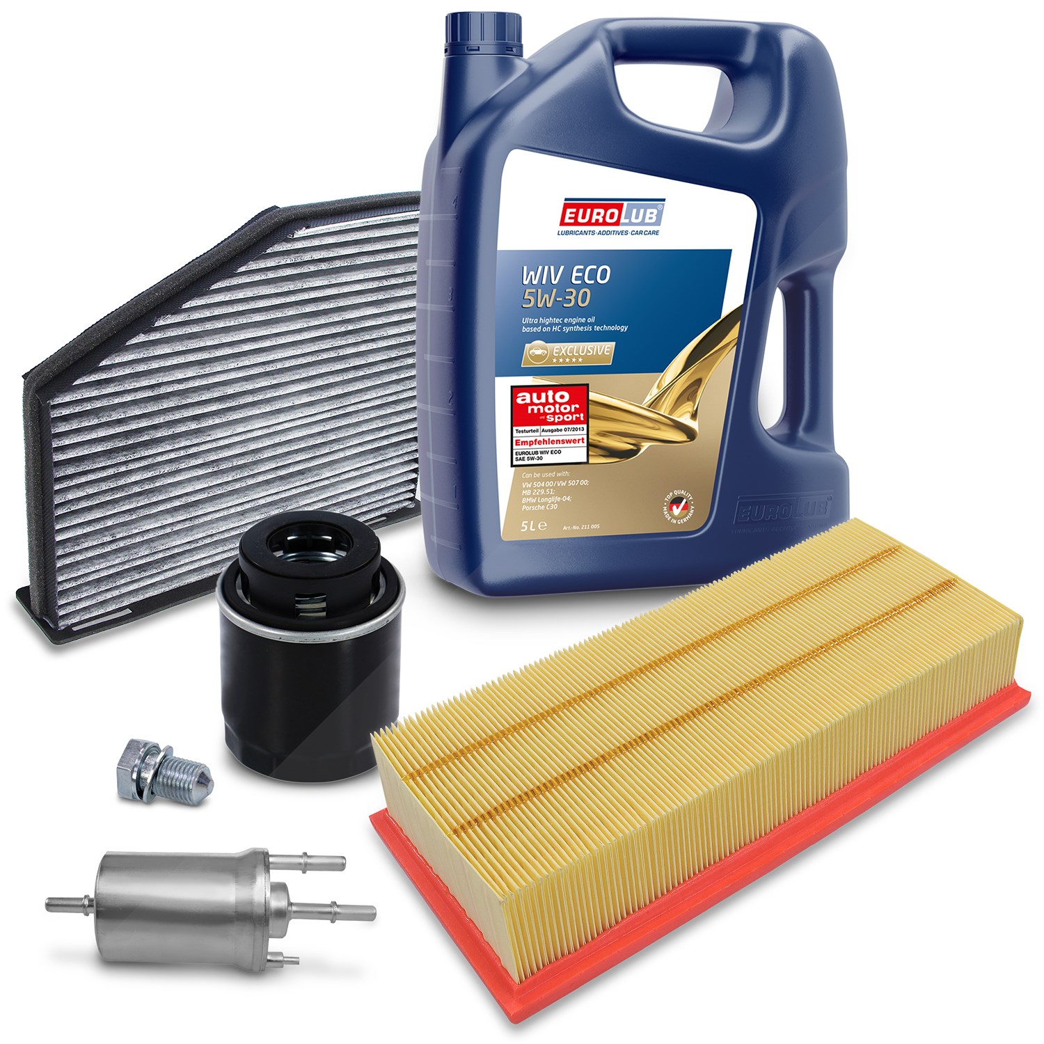 Bestprice Inspektionspaket Filtersatz SET B + 5l ÖL [Hersteller-Nr. 40207527] für VW