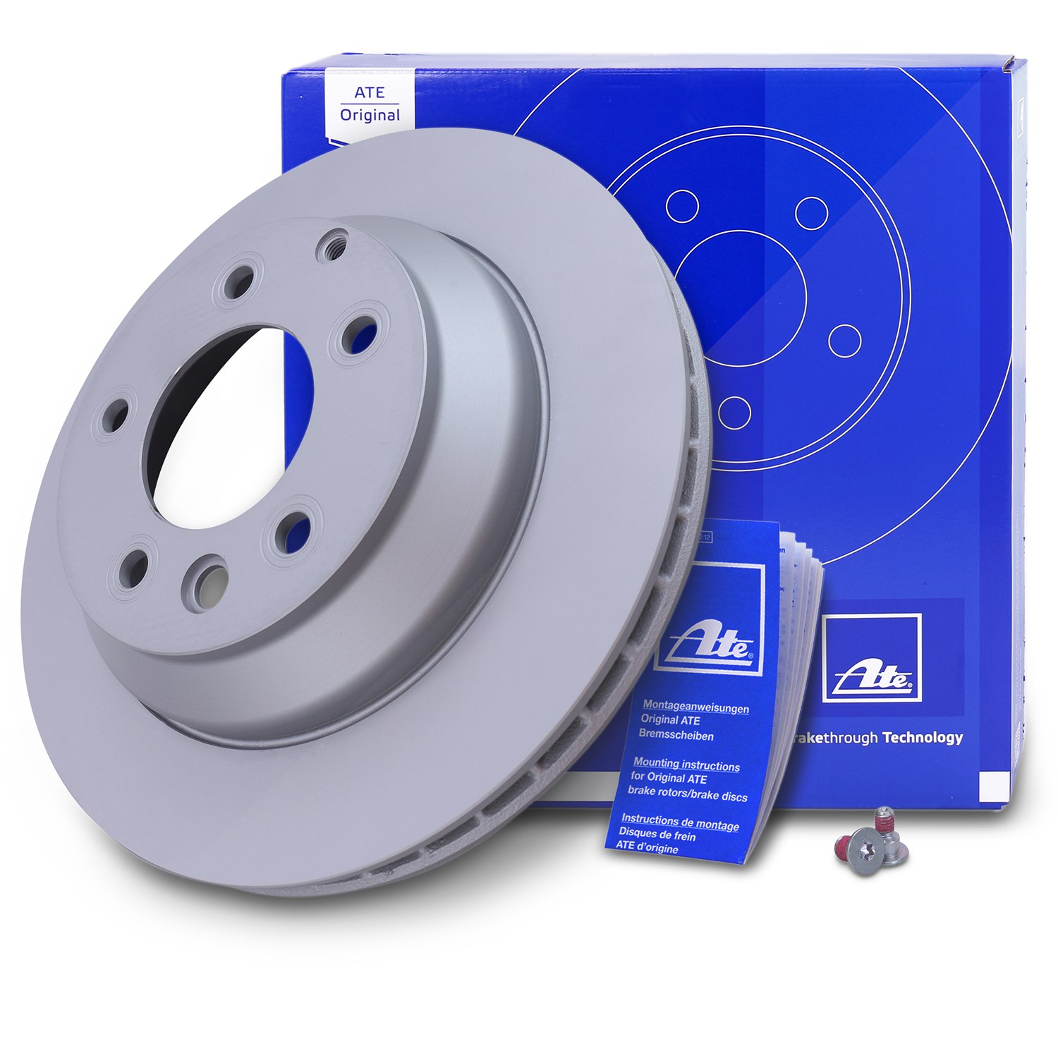Ate 1x Bremsscheibe belüftet hinten [Hersteller-Nr. 24.0128-0149.1] für Porsche, Audi, VW
