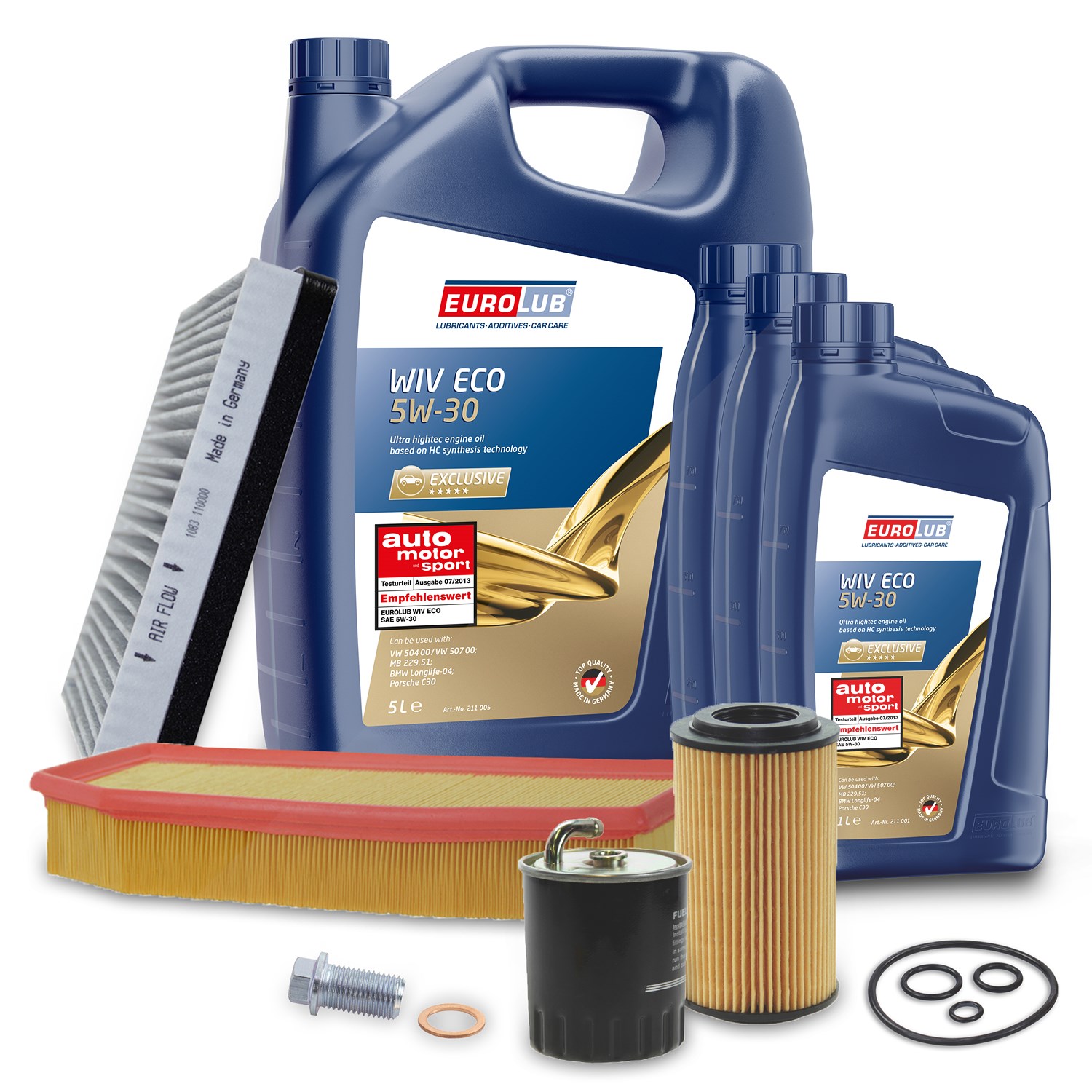 Bestprice Inspektionspaket Filtersatz SET B + 8l ÖL [Hersteller-Nr. 40197611] für Mercedes-Benz