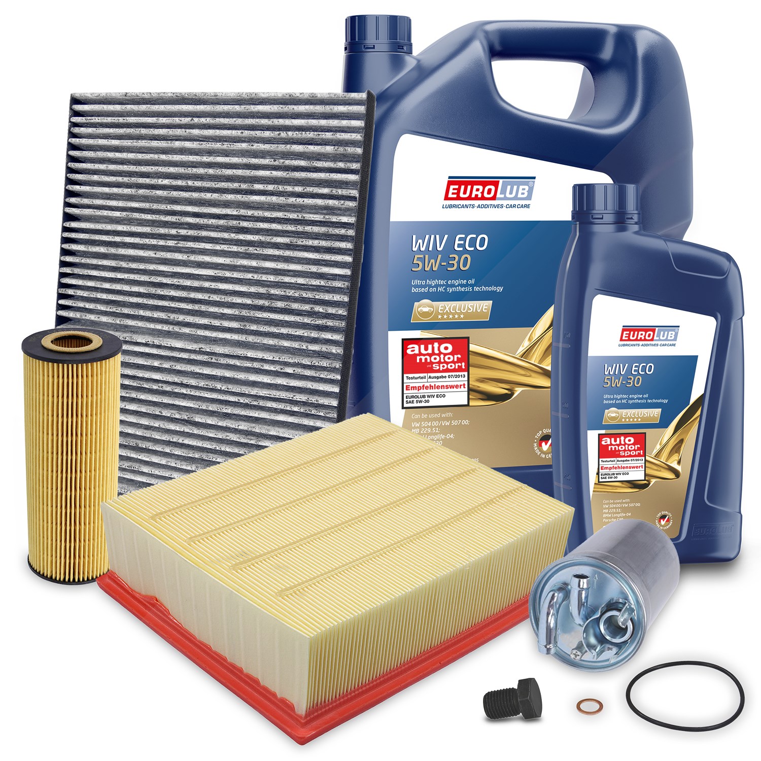 Bestprice Inspektionspaket Filtersatz SET B + 6l ÖL [Hersteller-Nr. 40197654] für VW