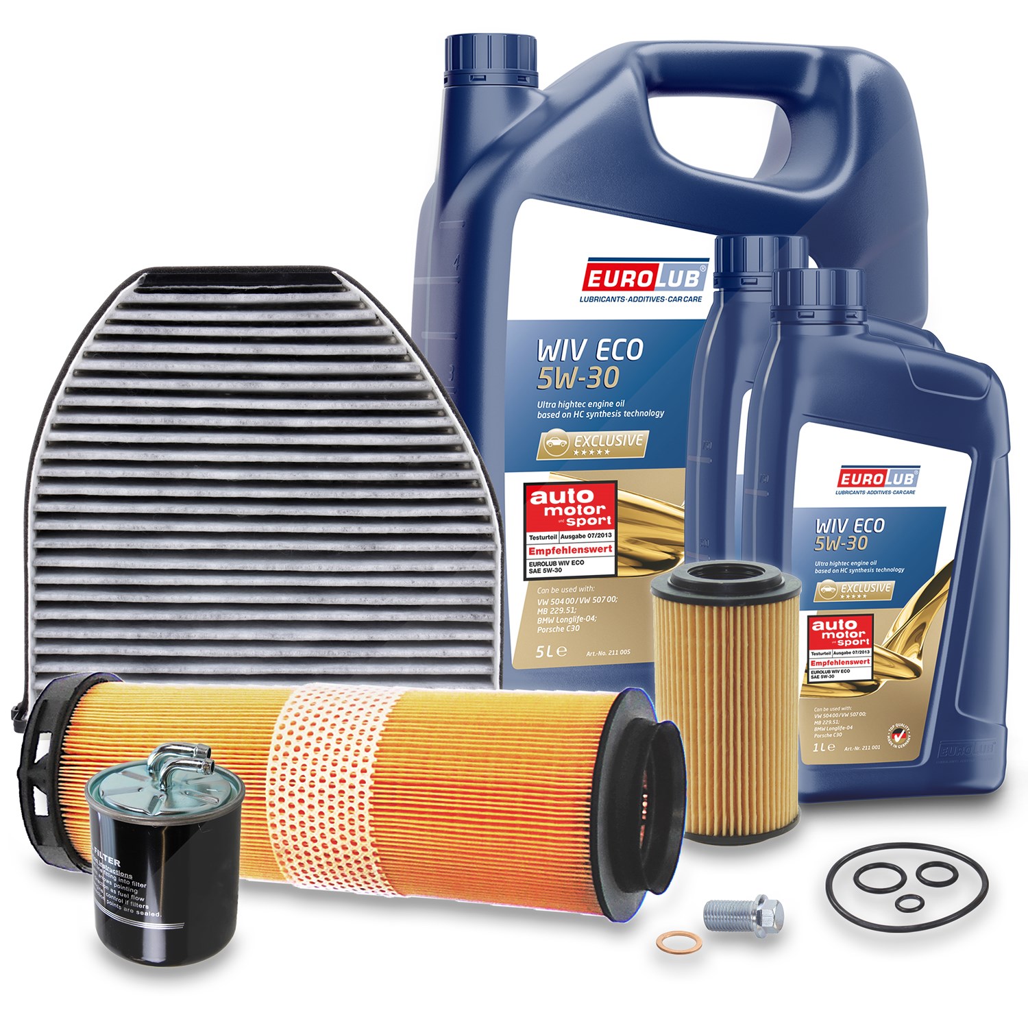 Bestprice Inspektionspaket Filtersatz SET B + 7l ÖL [Hersteller-Nr. 40197708] für Mercedes-Benz