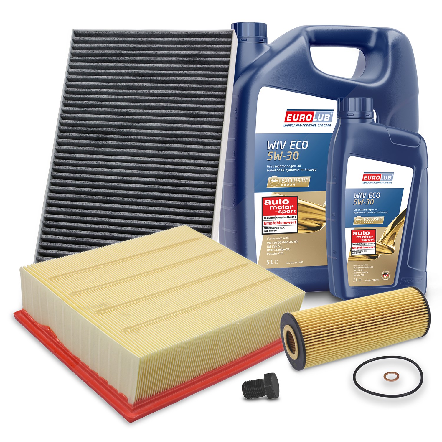 Bestprice Inspektionspaket Filtersatz SET A + 6l ÖL [Hersteller-Nr. 10493559] für Audi