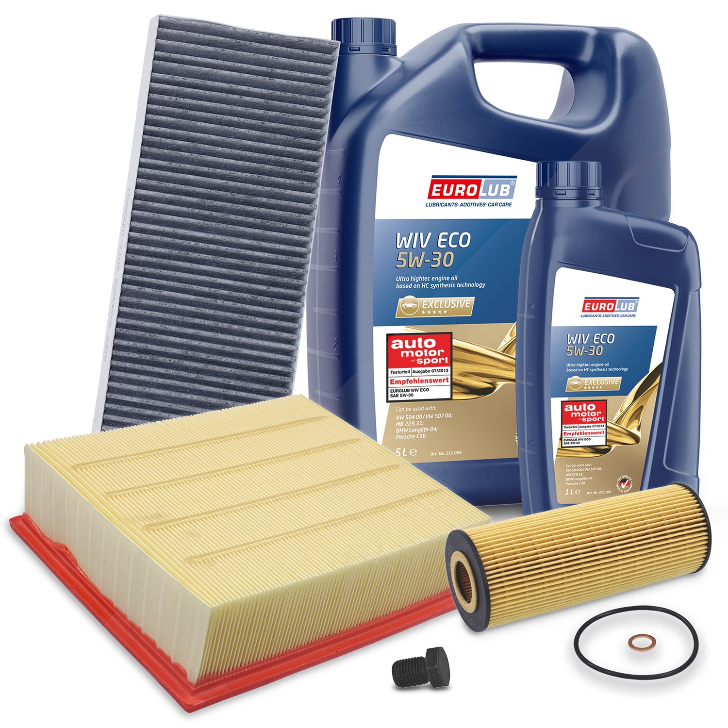 Bestprice Inspektionspaket Filtersatz SET A + 6l ÖL [Hersteller-Nr. 10493575] für Audi, VW
