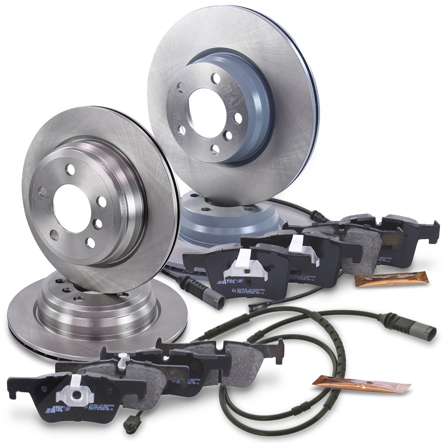Bestprice Bremsscheiben + Bremsbeläge Vorne + Hinten [Hersteller-Nr. 40369774] für BMW