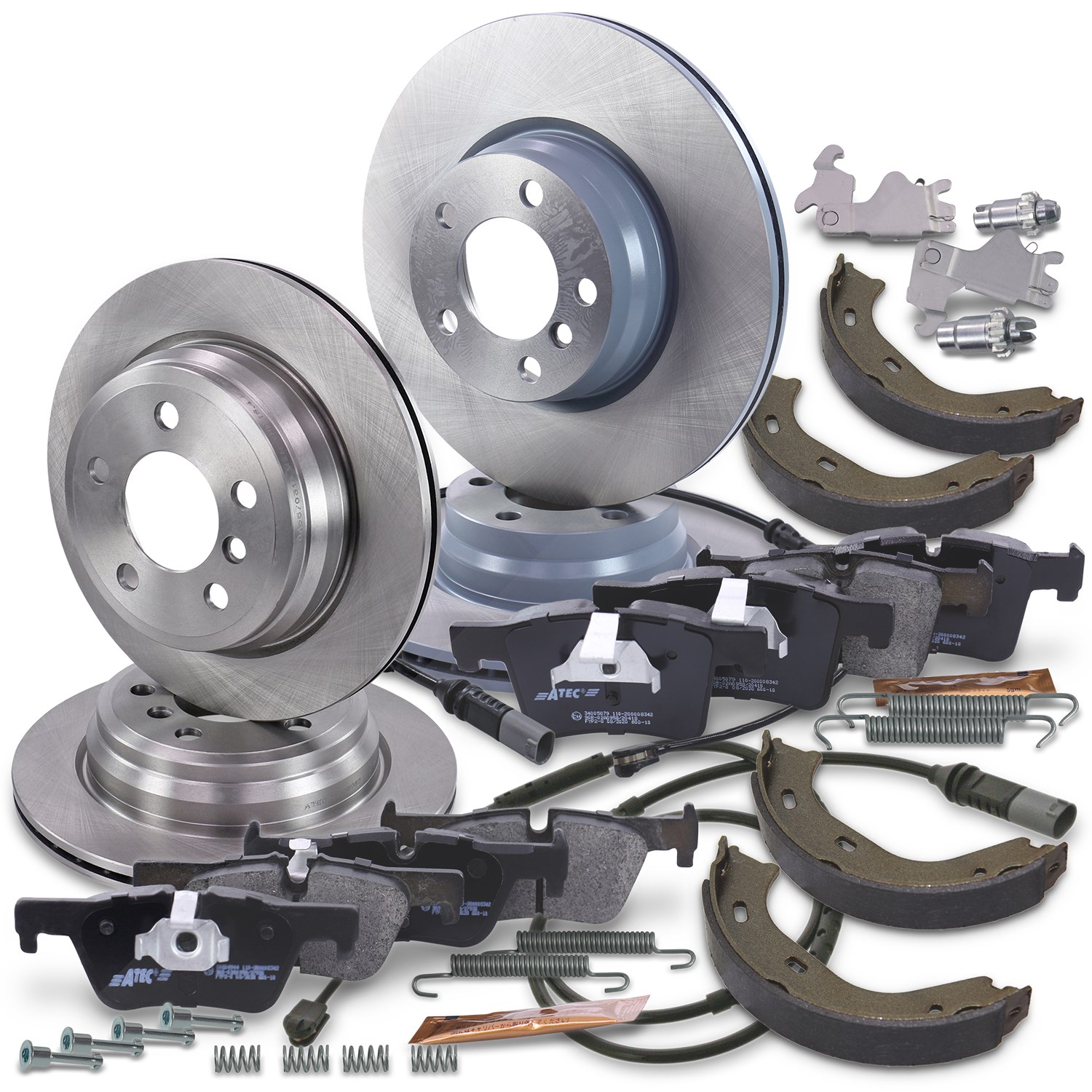 Bestprice Bremsscheiben + Beläge + Backen VA+HA [Hersteller-Nr. 40369784] für BMW