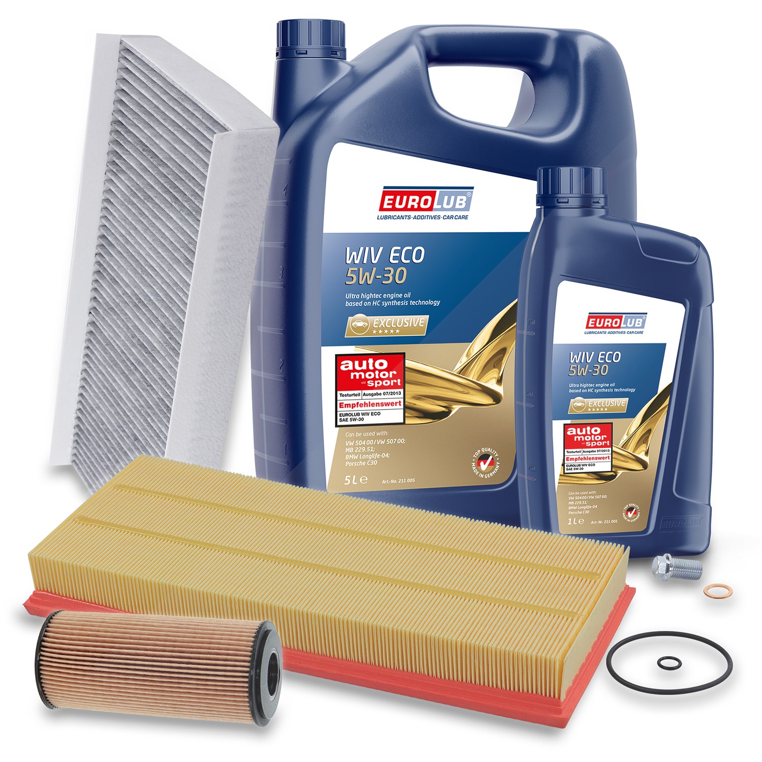 Bestprice Inspektionspaket Filtersatz SET A + 6l ÖL [Hersteller-Nr. 10493616] für Mercedes-Benz