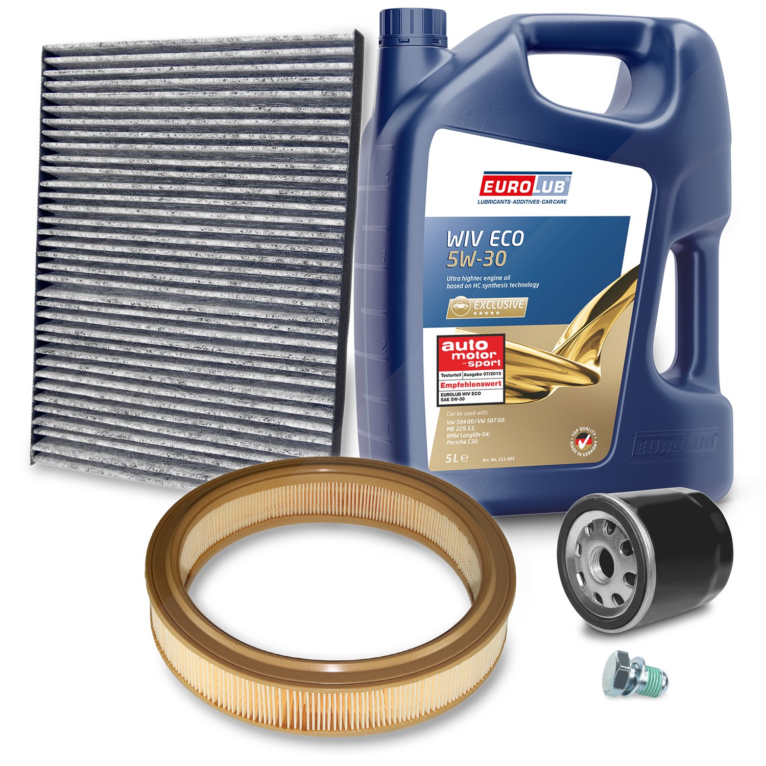 Bestprice Inspektionspaket Filtersatz SET A + 5l ÖL [Hersteller-Nr. 10493534] für VW, Skoda, Seat