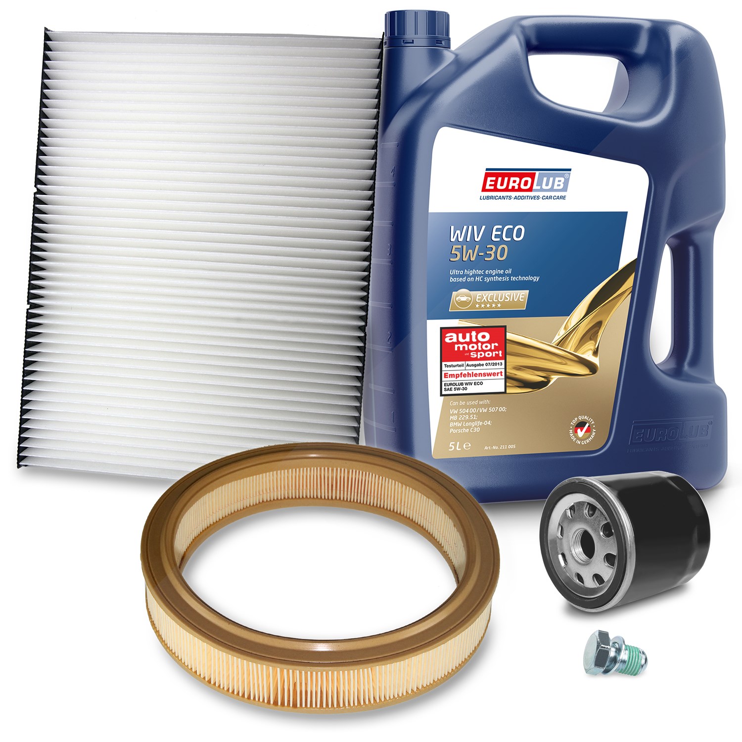 Bestprice Inspektionspaket Filtersatz SET A + 5l ÖL [Hersteller-Nr. 10493535] für VW, Skoda