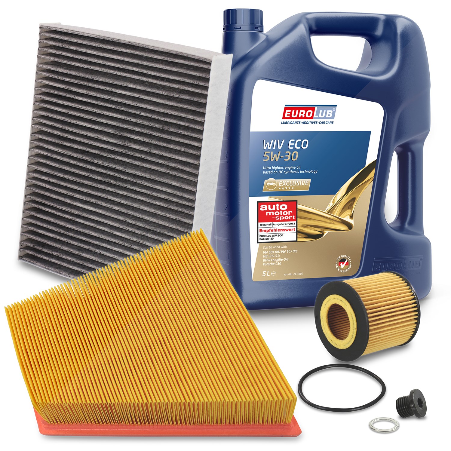 Bestprice Inspektionspaket Filtersatz SET A + 5l ÖL [Hersteller-Nr. 10493543] für Skoda, VW, Seat