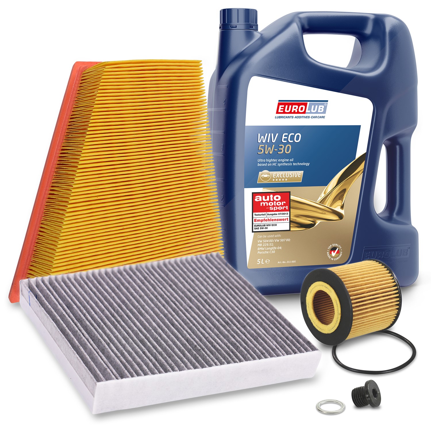 Bestprice Inspektionspaket Filtersatz SET A + 5l ÖL [Hersteller-Nr. 10493544] für Seat, VW, Skoda