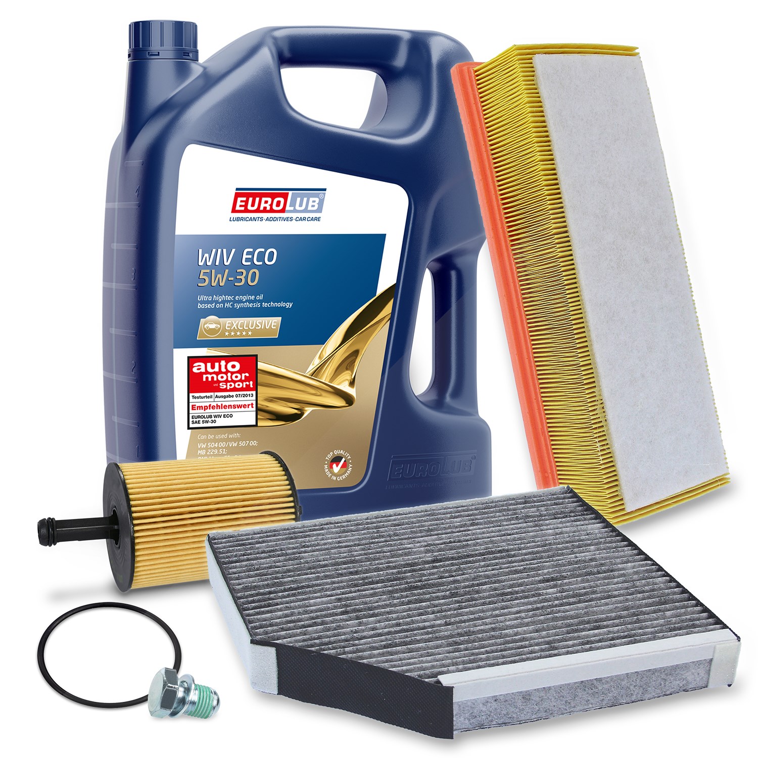 Bestprice Inspektionspaket Filtersatz SET A + 5l ÖL [Hersteller-Nr. 10493546] für Audi
