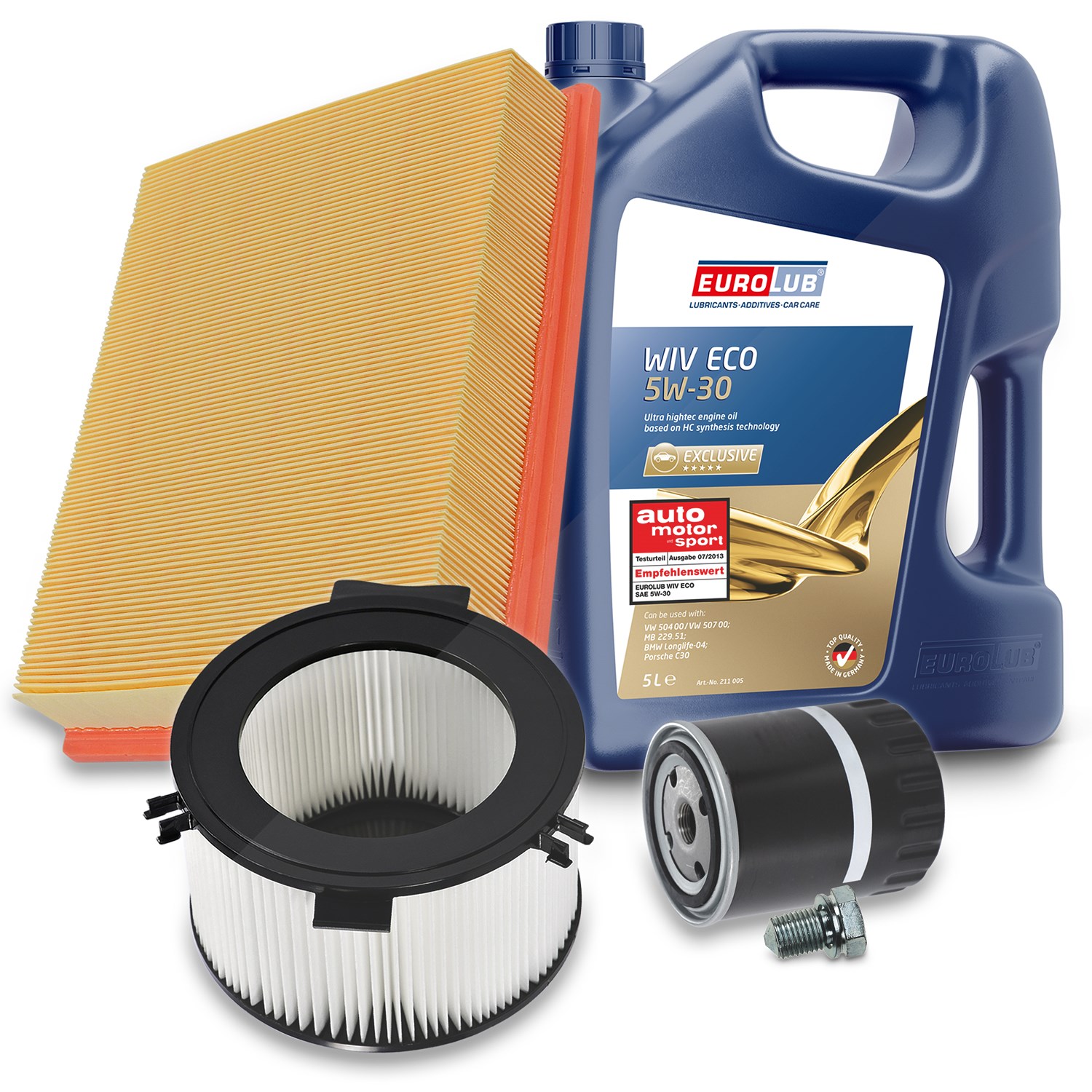 Bestprice Inspektionspaket Filtersatz SET A + 5l ÖL [Hersteller-Nr. 10493563] für VW