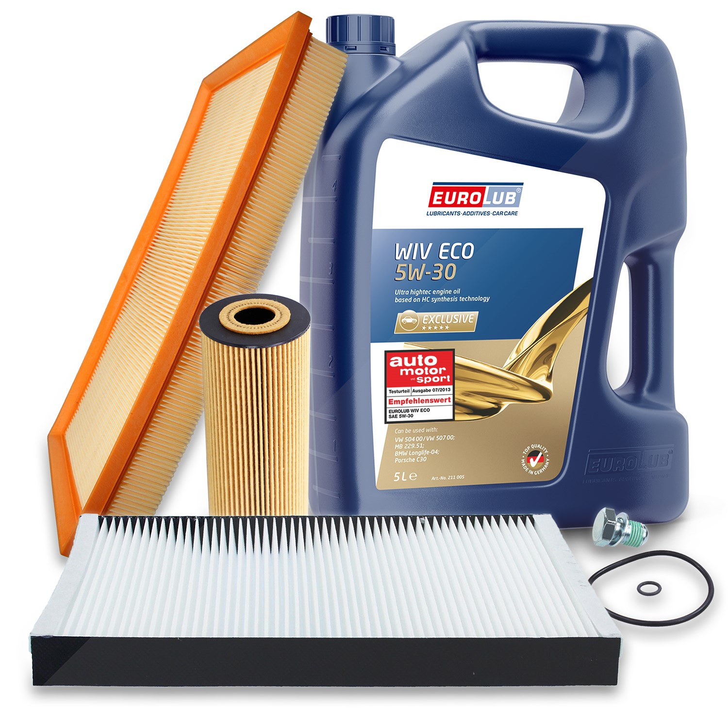 Bestprice Inspektionspaket Filtersatz SET A + 5l ÖL [Hersteller-Nr. 10493564] für Seat, Skoda, Audi