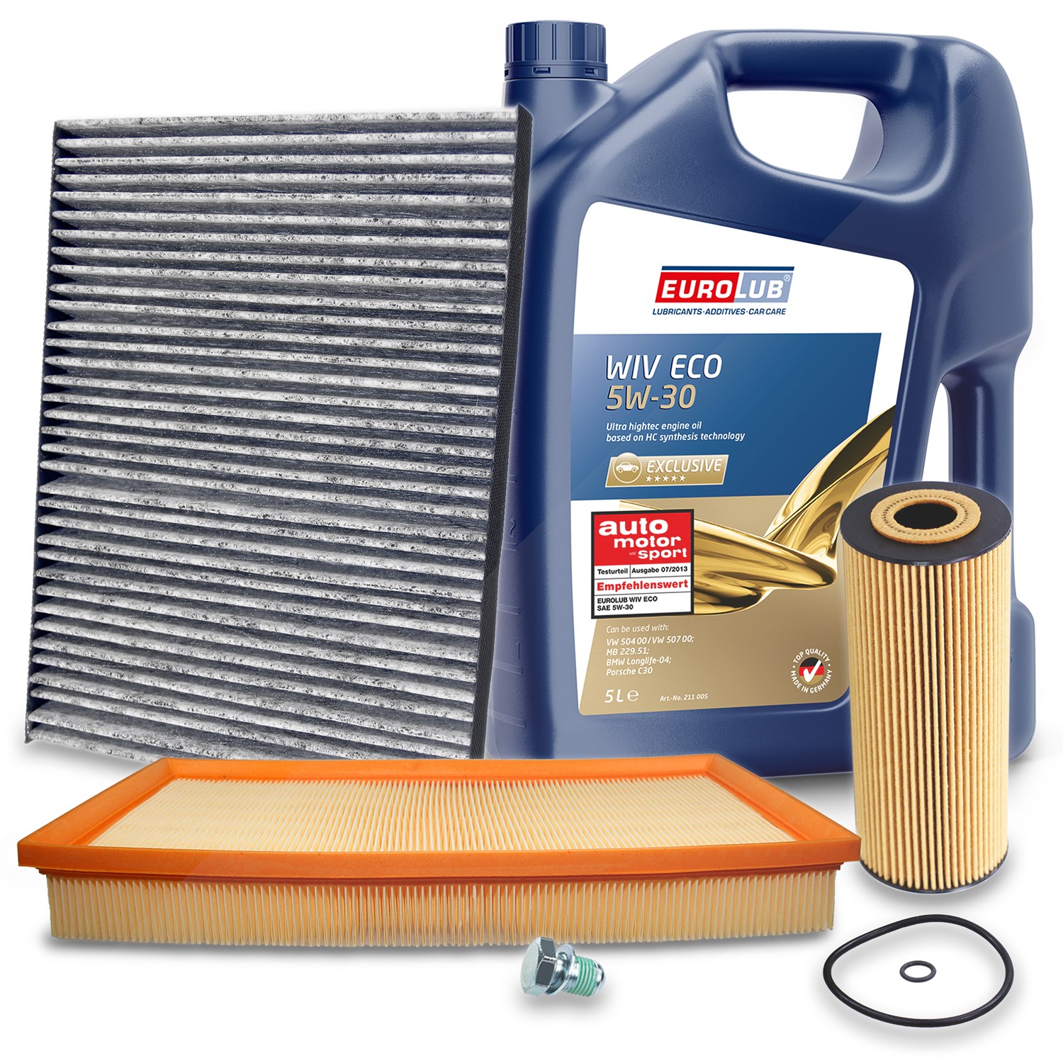 Bestprice Inspektionspaket Filtersatz SET A + 5l ÖL [Hersteller-Nr. 10493579] für Audi, Seat, Skoda